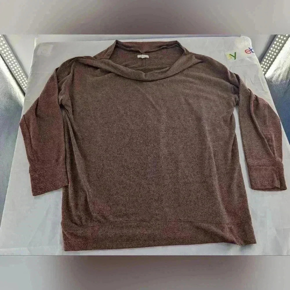 Maurices Women's Size XL Heathered Brown Long Sleeve Small Turtle Neck Shirt - Picture 1 of 9